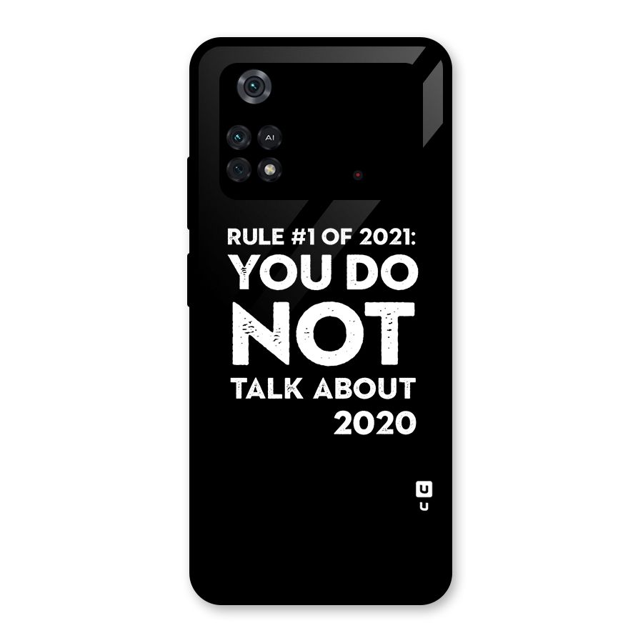 First Rule of 2021 Glass Back Case for Poco M4 Pro 4G