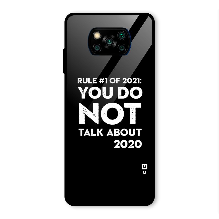 First Rule of 2021 Glass Back Case for Poco X3 Pro