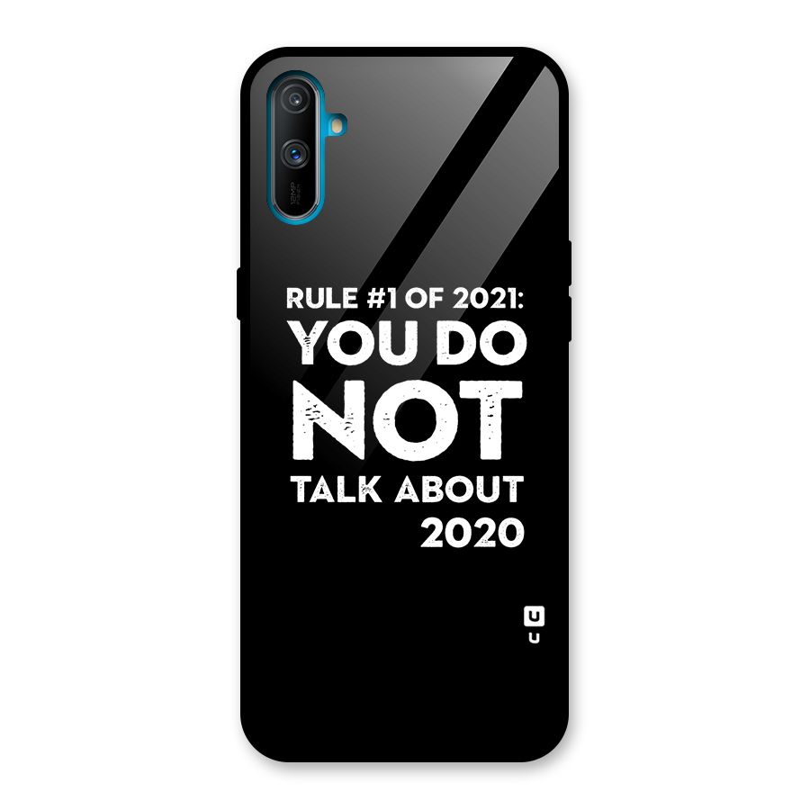 First Rule of 2021 Glass Back Case for Realme C3