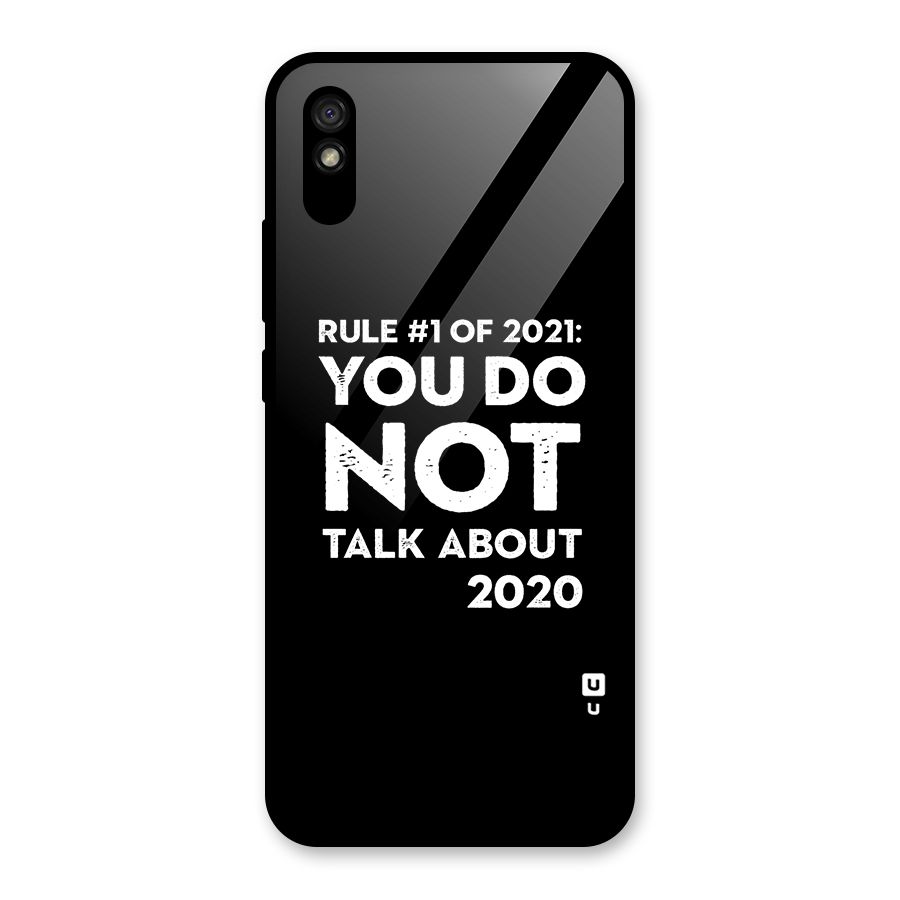 First Rule of 2021 Glass Back Case for Redmi 9A