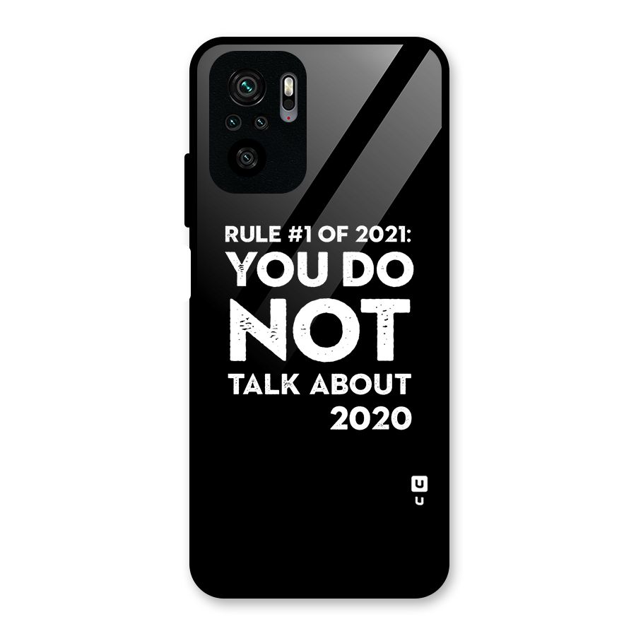 First Rule of 2021 Glass Back Case for Redmi Note 10S