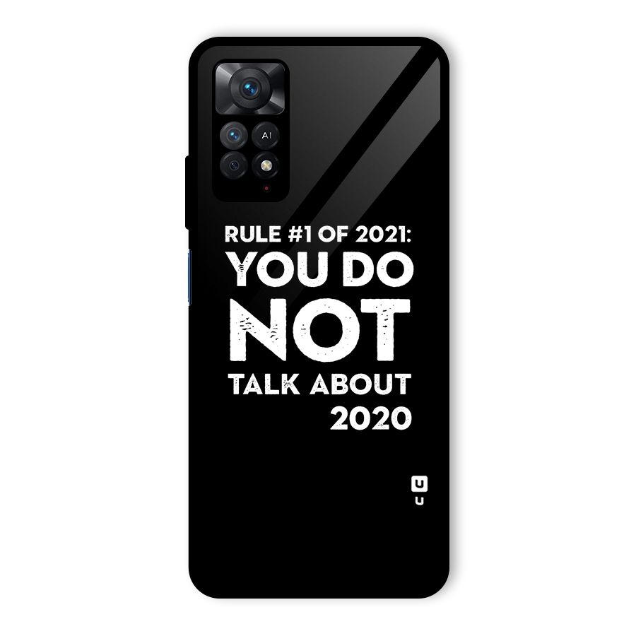 First Rule of 2021 Glass Back Case for Redmi Note 11 Pro