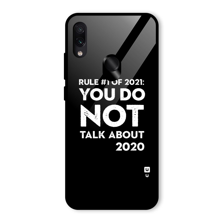First Rule of 2021 Glass Back Case for Redmi Note 7