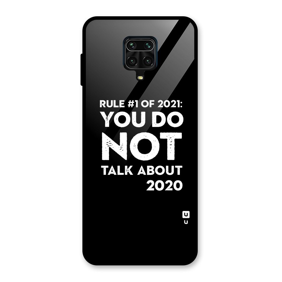 First Rule of 2021 Glass Back Case for Redmi Note 9 Pro