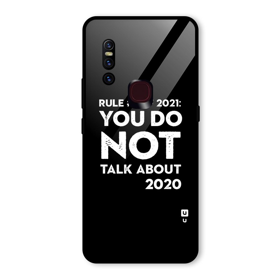 First Rule of 2021 Glass Back Case for Vivo V15