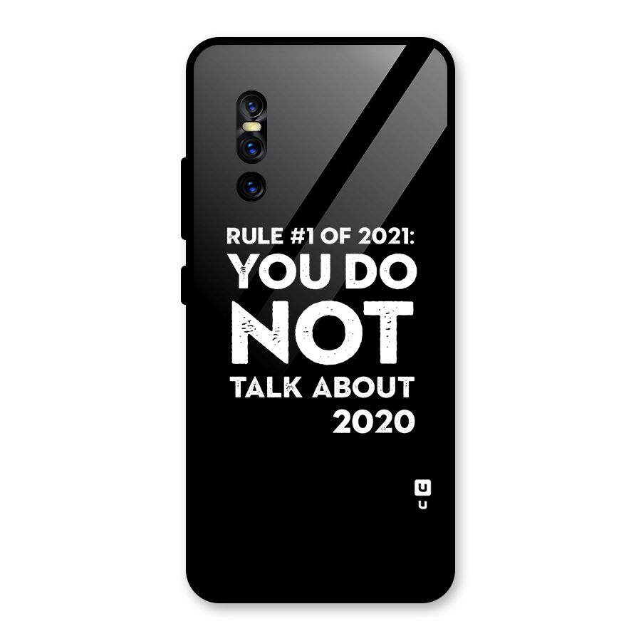 First Rule of 2021 Glass Back Case for Vivo V15 Pro