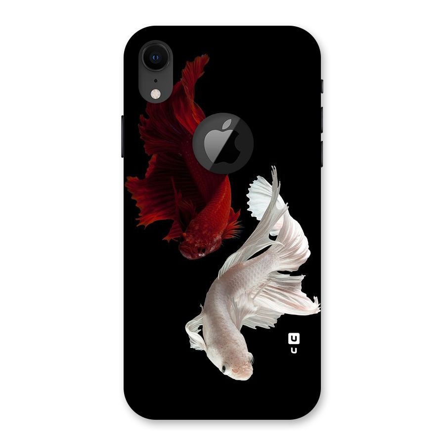 Fish Design Back Case for iPhone XR Logo Cut