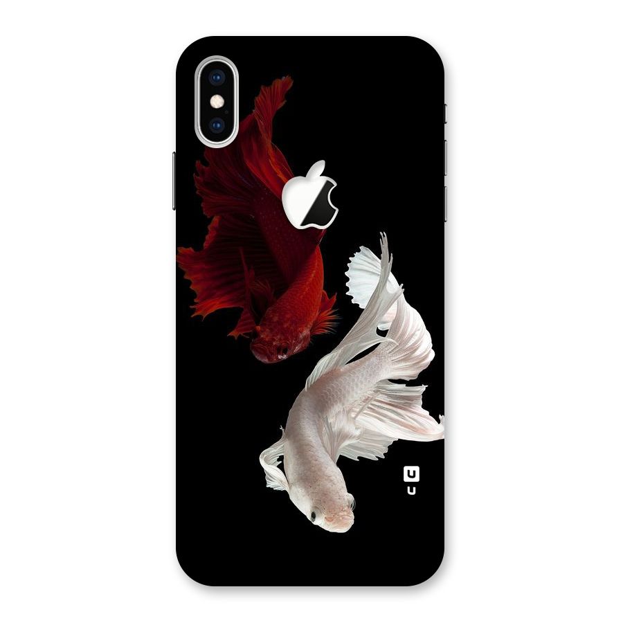 Fish Design Back Case for iPhone XS Max Apple Cut