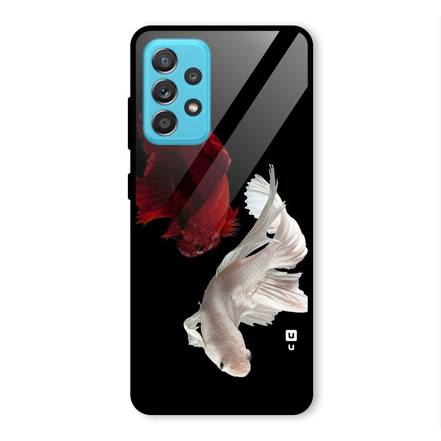 Fish Design Glass Back Case for Galaxy A52
