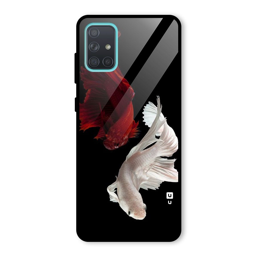 Fish Design Glass Back Case for Galaxy A71