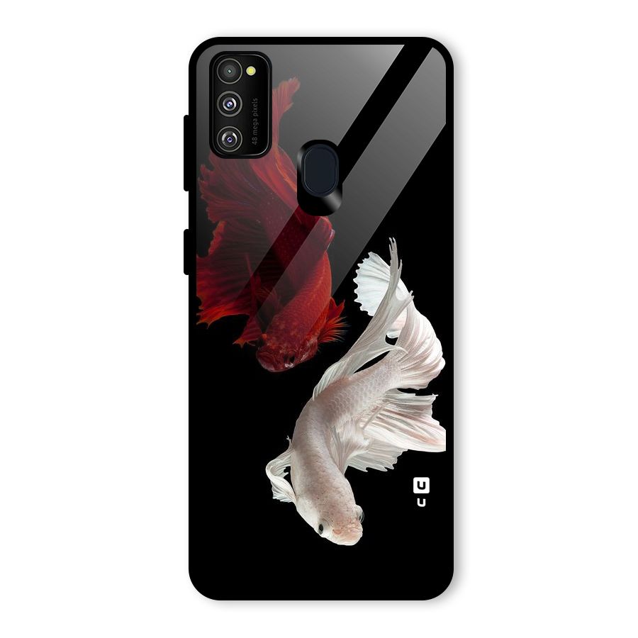 Fish Design Glass Back Case for Galaxy M30s