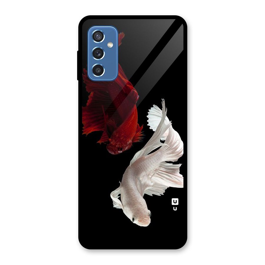 Fish Design Glass Back Case for Galaxy M52 5G