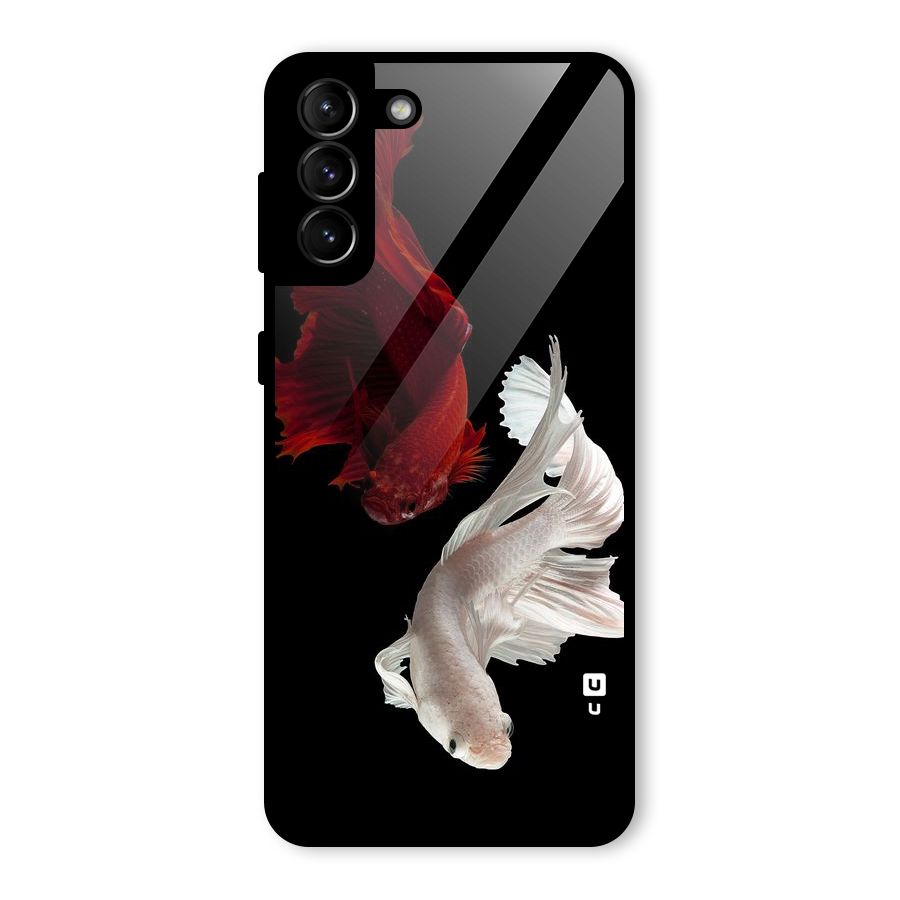 Fish Design Glass Back Case for Galaxy S21 Plus