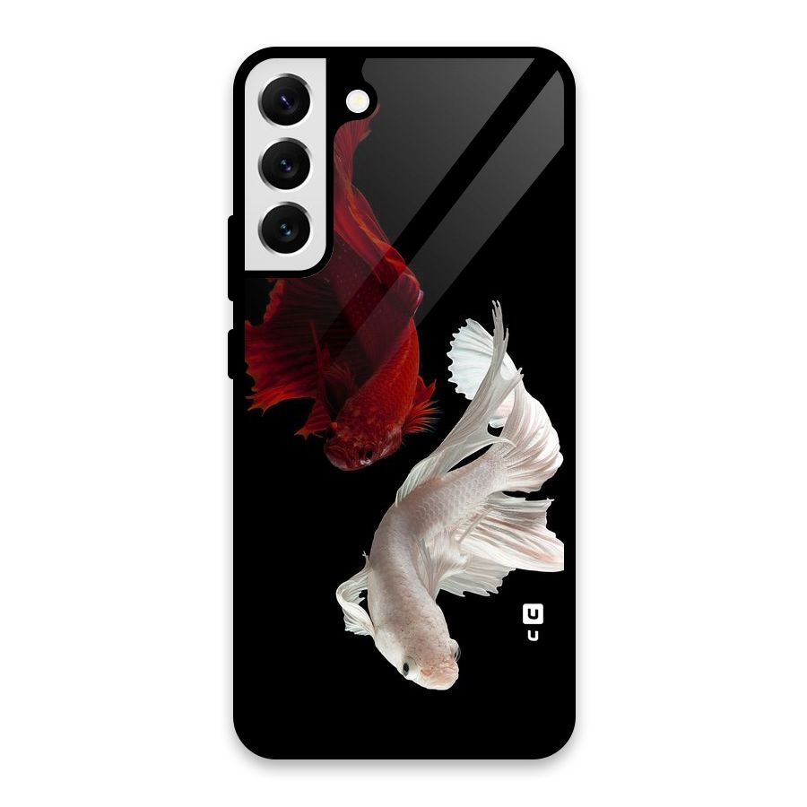 Fish Design Glass Back Case for Galaxy S22 Plus 5G