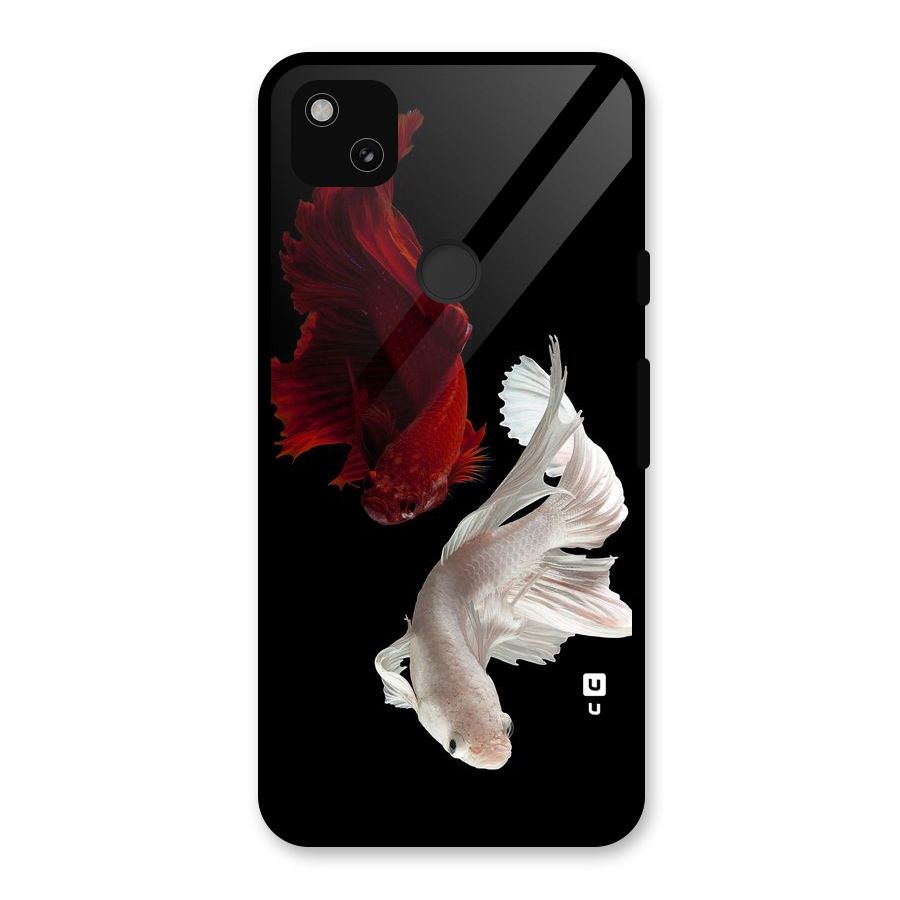 Fish Design Glass Back Case for Google Pixel 4a