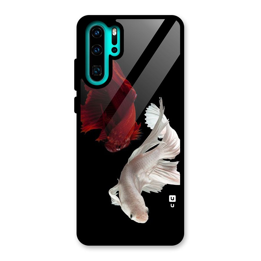 Fish Design Glass Back Case for Huawei P30 Pro