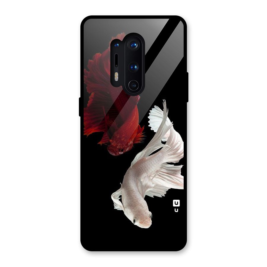 Fish Design Glass Back Case for OnePlus 8 Pro