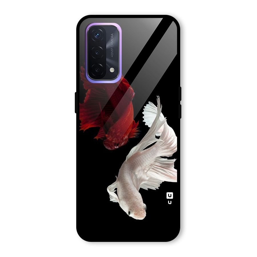 Fish Design Glass Back Case for Oppo A74 5G