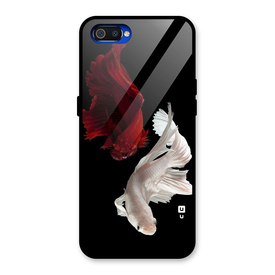 Fish Design Glass Back Case for Realme C2