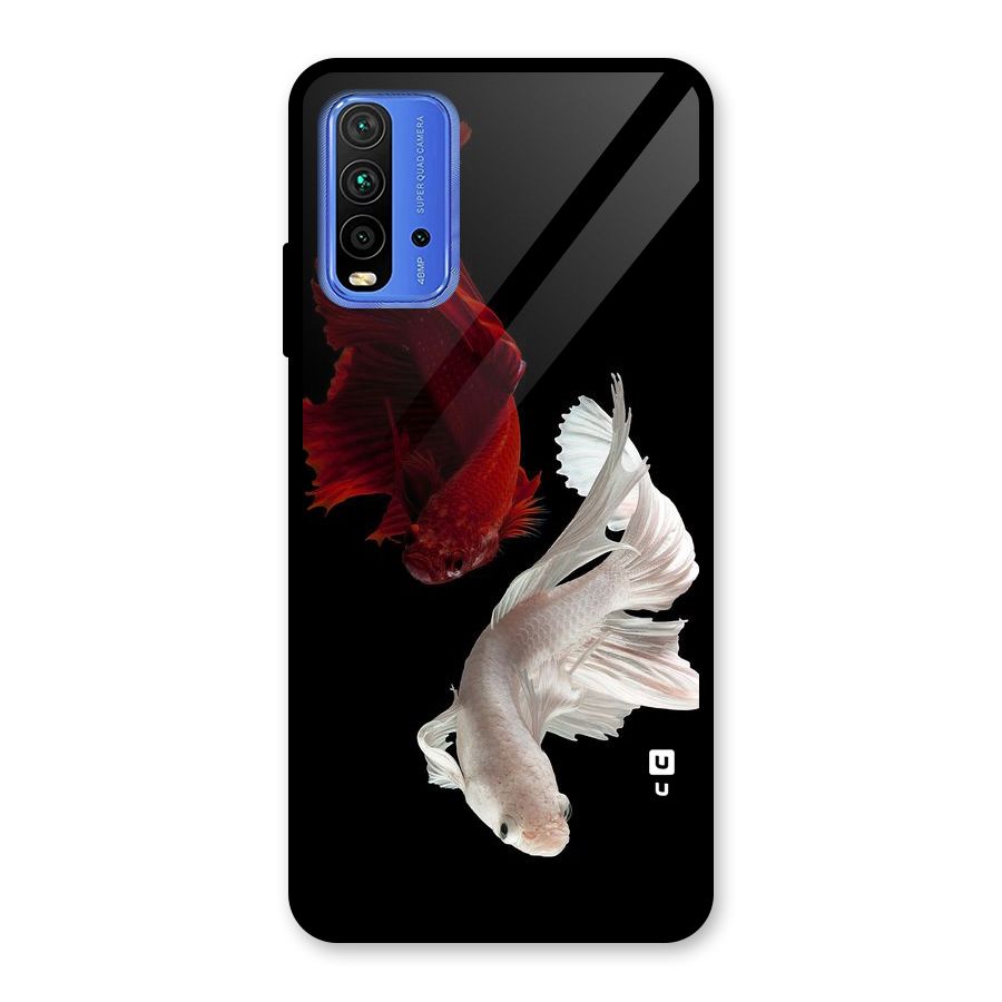 Fish Design Glass Back Case for Redmi 9 Power