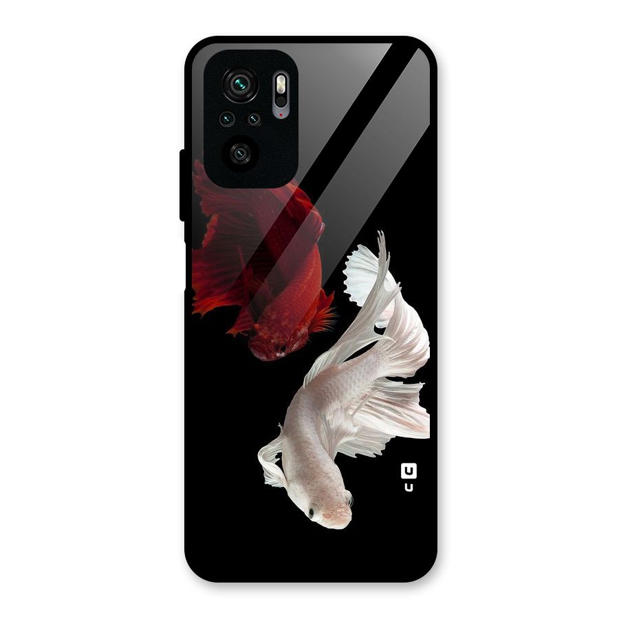 Fish Design Glass Back Case for Redmi Note 10S