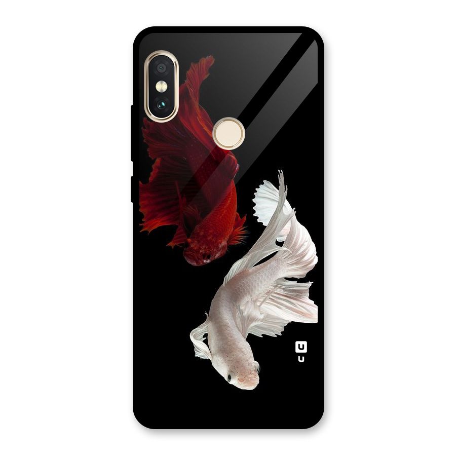 Fish Design Glass Back Case for Redmi Note 5 Pro