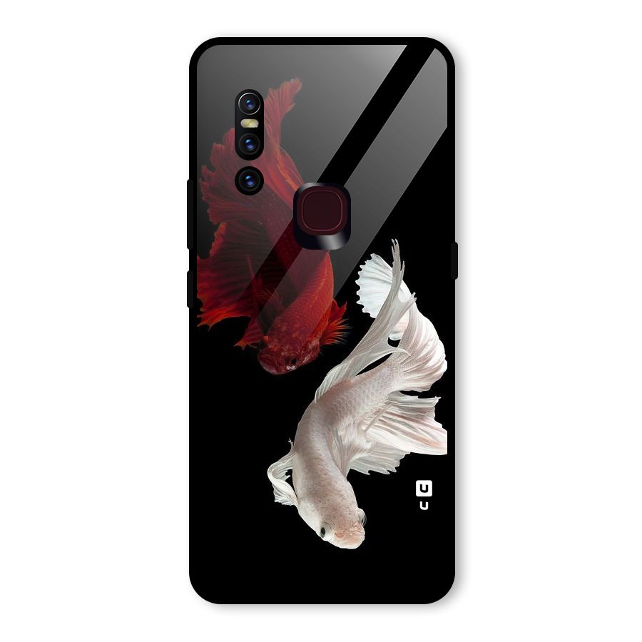 Fish Design Glass Back Case for Vivo V15
