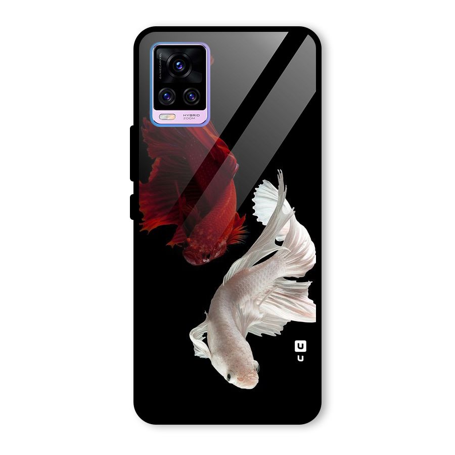 Fish Design Glass Back Case for Vivo V20 Pro