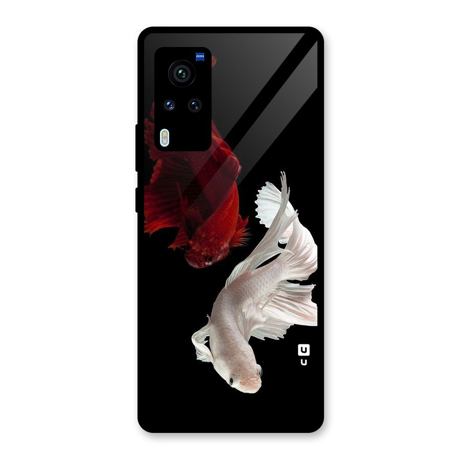 Fish Design Glass Back Case for Vivo X60 Pro