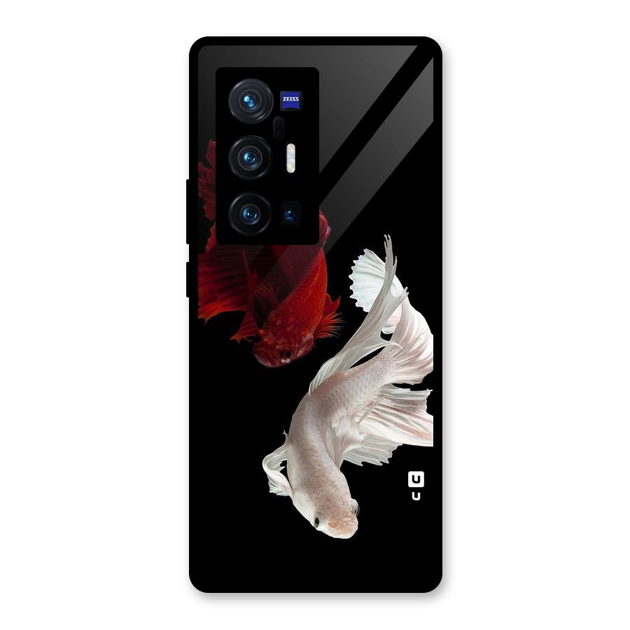 Fish Design Glass Back Case for Vivo X70 Pro Plus