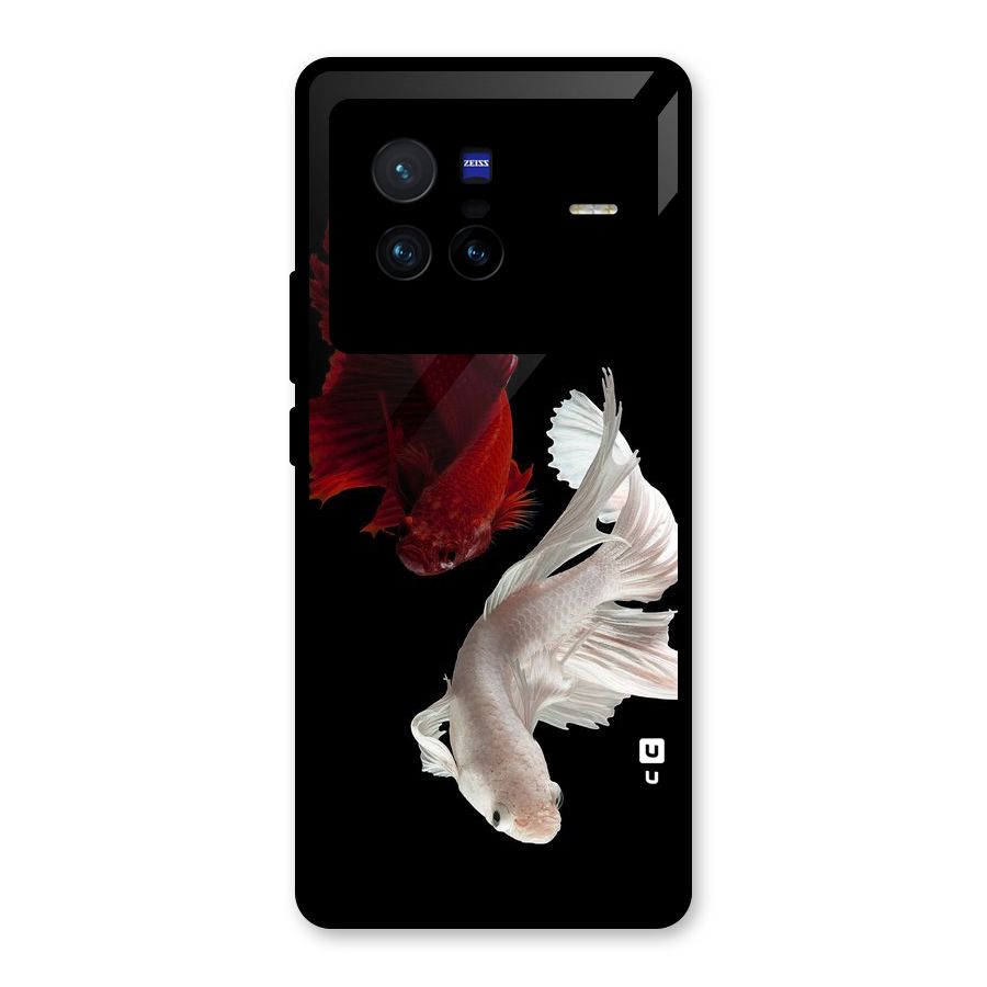 Fish Design Glass Back Case for Vivo X80