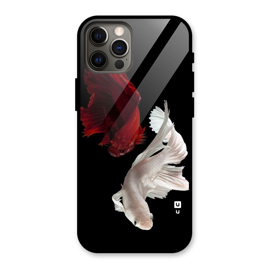 Fish Design Glass Back Case for iPhone 12 Pro