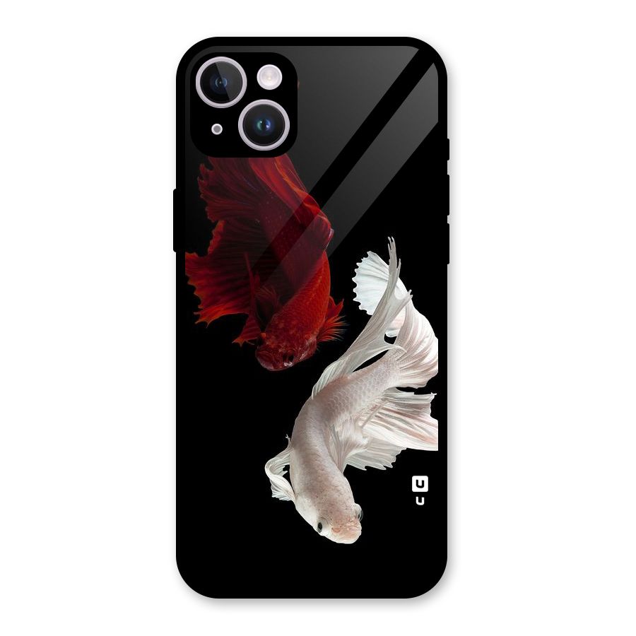Fish Design Glass Back Case for iPhone 14 Plus