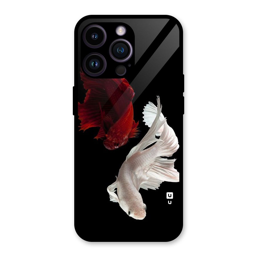 Fish Design Glass Back Case for iPhone 14 Pro Max