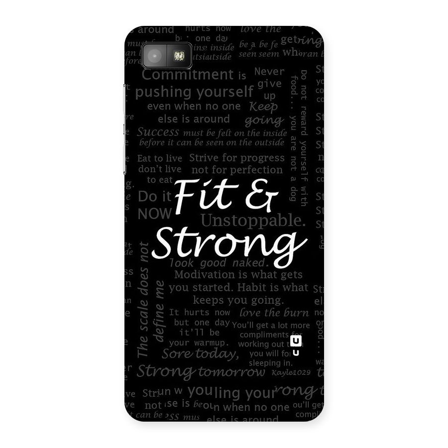 Fit And Strong Back Case for Blackberry Z10