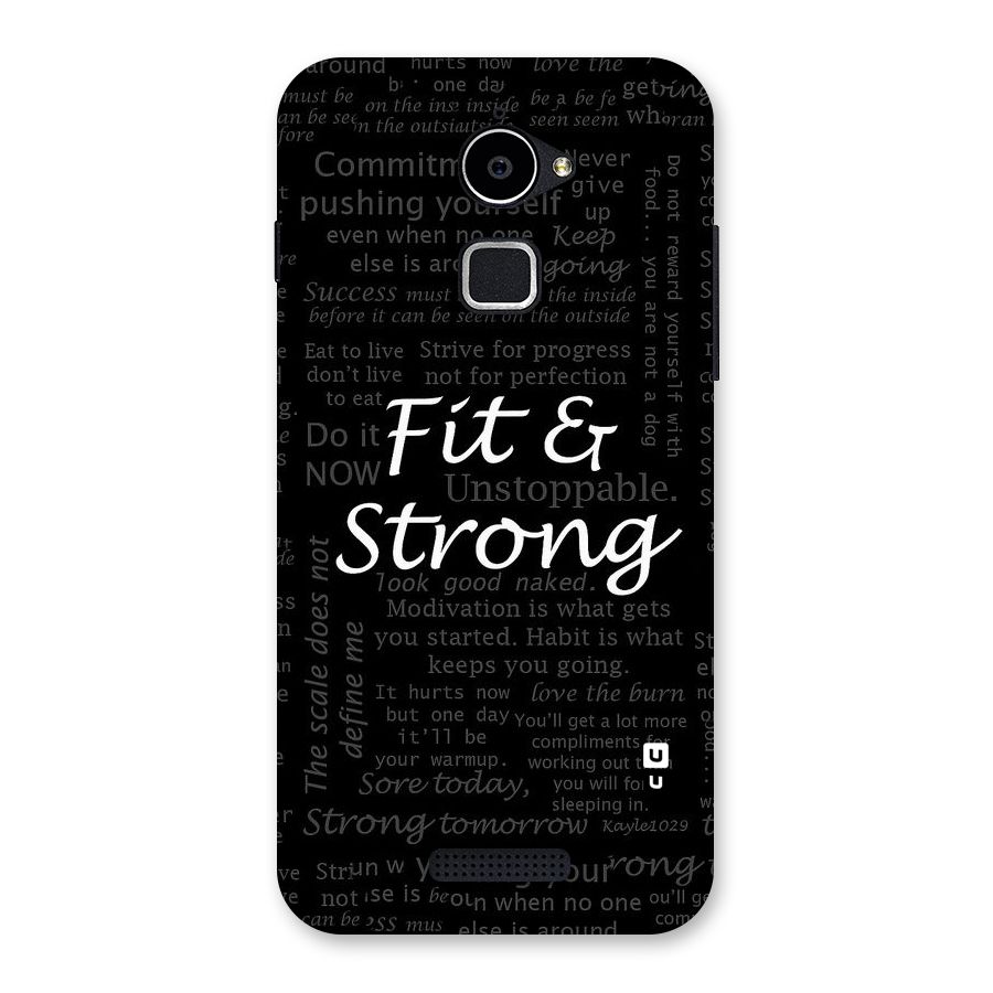 Fit And Strong Back Case for Coolpad Note 3 Lite