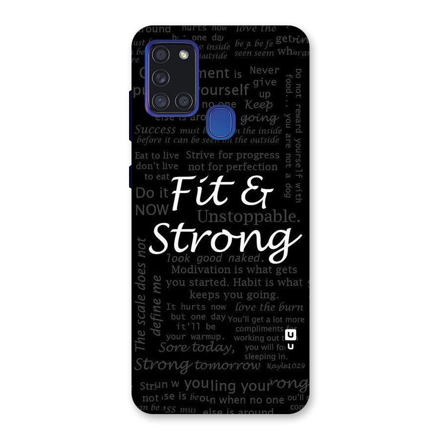 Fit And Strong Back Case for Galaxy A21s