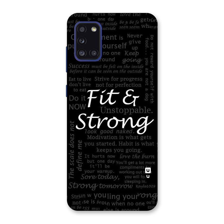 Fit And Strong Back Case for Galaxy A31