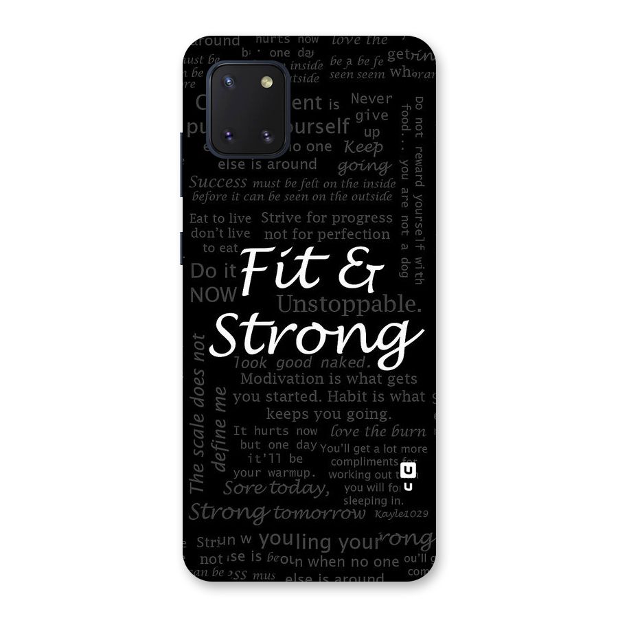 Fit And Strong Back Case for Galaxy Note 10 Lite