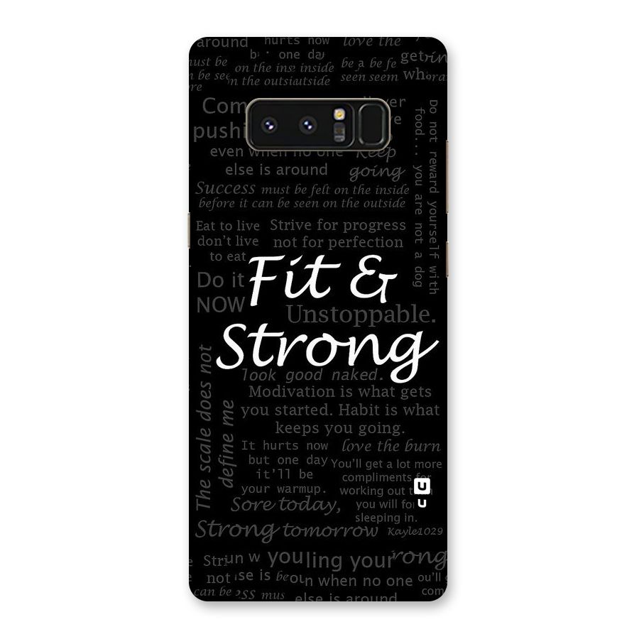 Fit And Strong Back Case for Galaxy Note 8