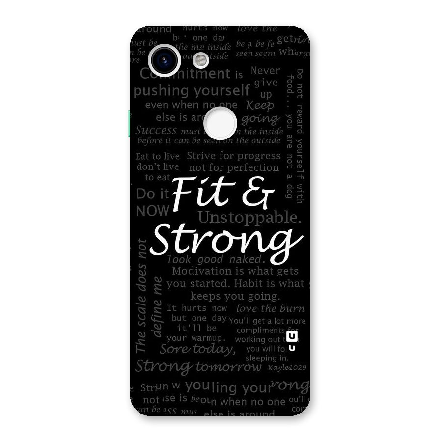 Fit And Strong Back Case for Google Pixel 3