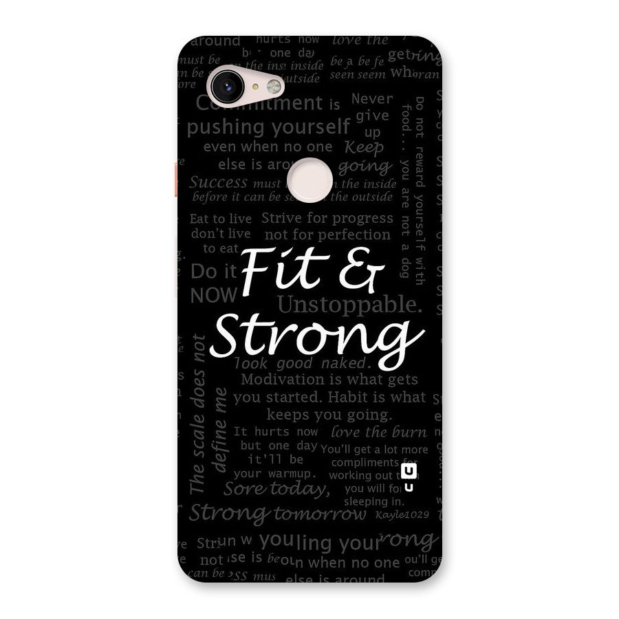 Fit And Strong Back Case for Google Pixel 3 XL