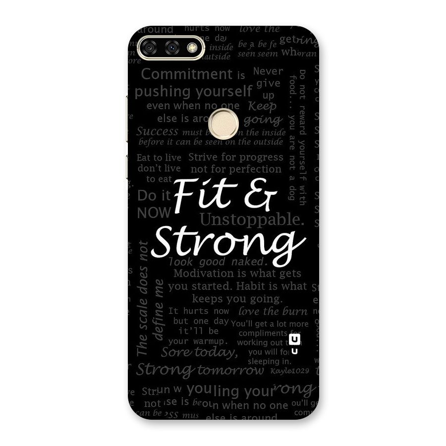 Fit And Strong Back Case for Honor 7A