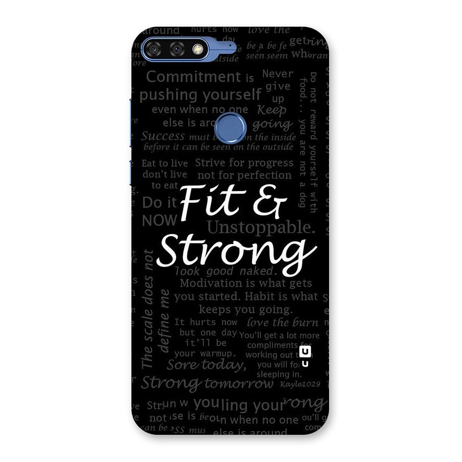 Fit And Strong Back Case for Honor 7C