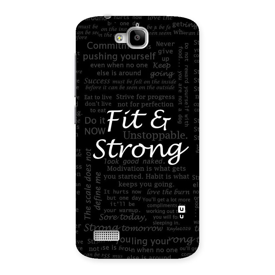 Fit And Strong Back Case for Honor Holly