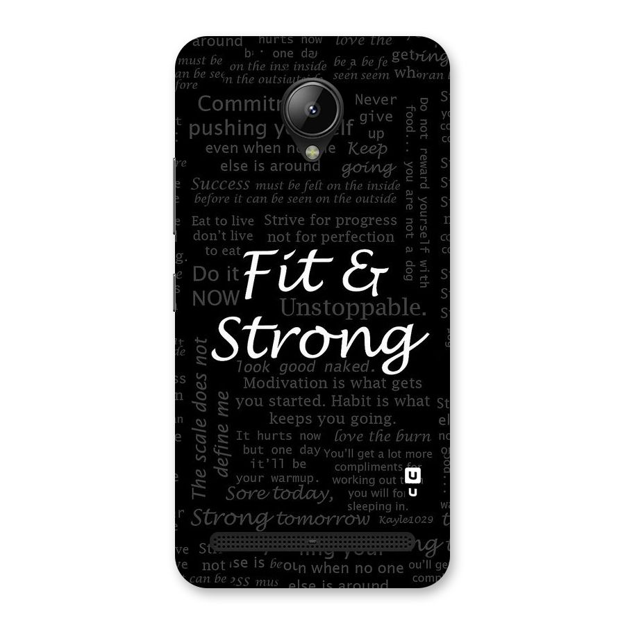 Fit And Strong Back Case for Lenovo C2
