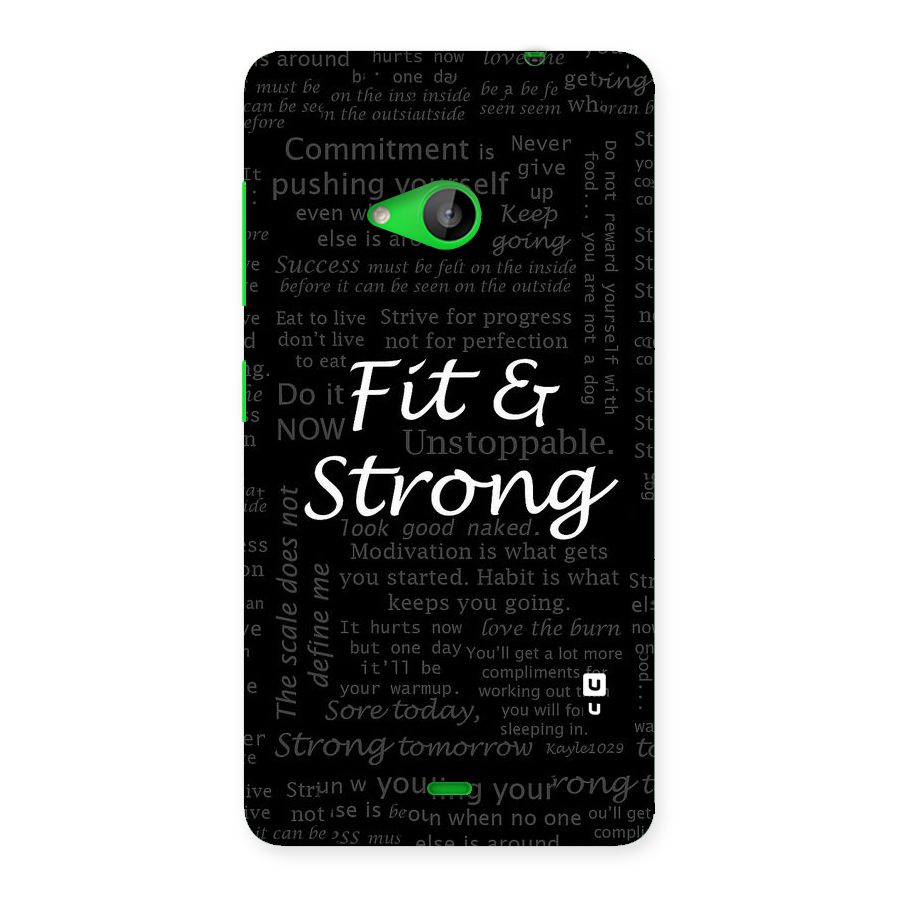 Fit And Strong Back Case for Lumia 535