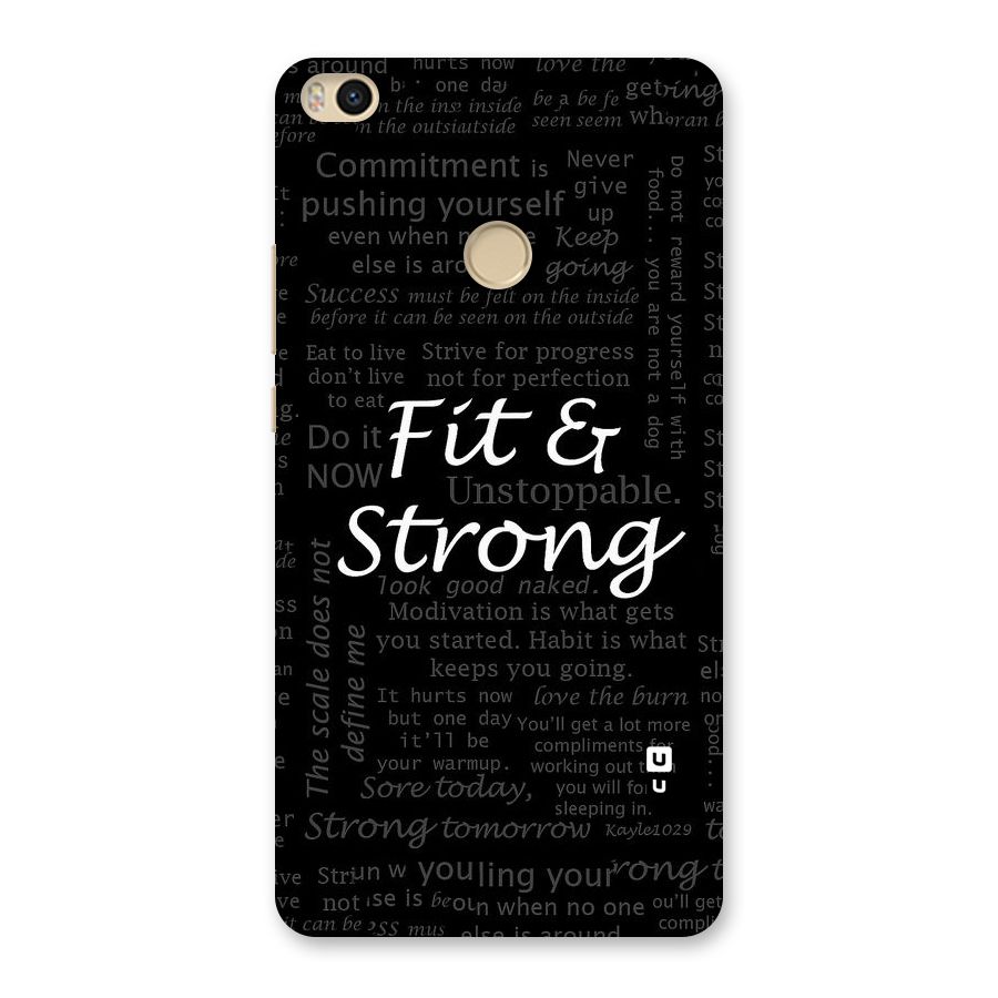 Fit And Strong Back Case for Mi Max 2