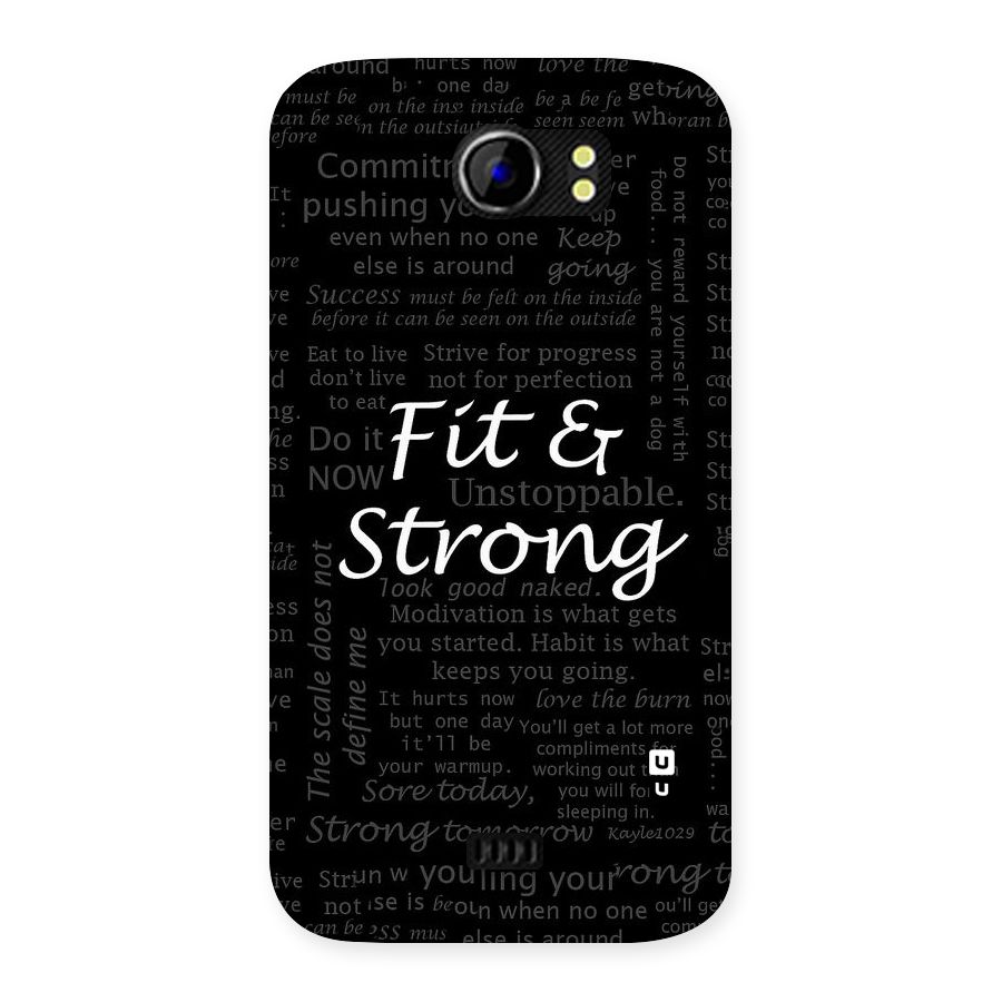 Fit And Strong Back Case for Micromax Canvas 2 A110