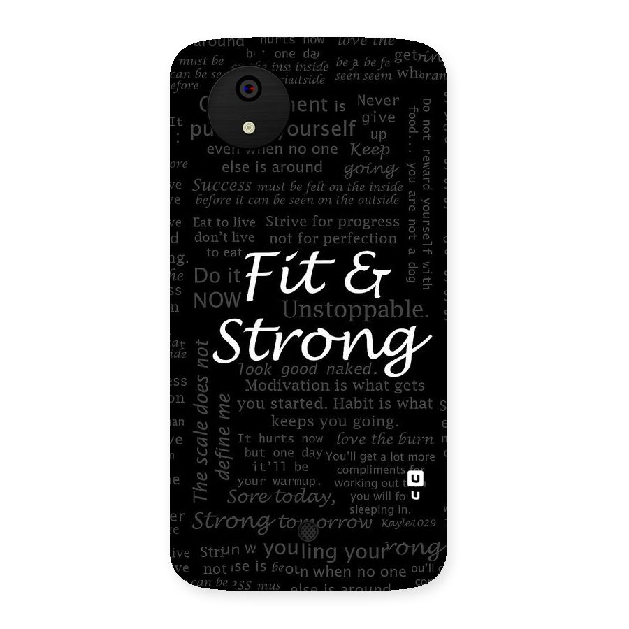 Fit And Strong Back Case for Micromax Canvas A1